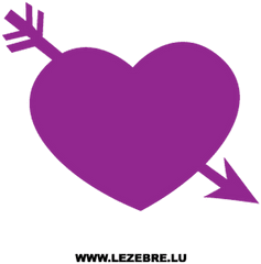 Heart Arrow Decal - Clipart Fleche Coeur Png