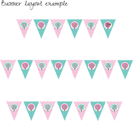 Hot Air Balloon Printable Party Banner - Banner Full Size Png