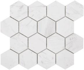 Volakas Honed Hexagon Mosaic 250x289x10mm Edgetilestone - Tile Png