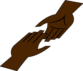 Support Clipart Helping Hand - Helping Hand Brown Png