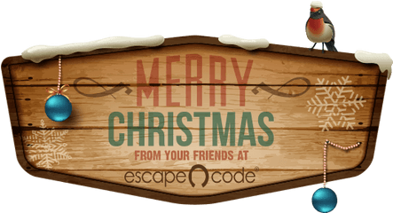 Merry Christmas From Escape Code Branson - Merry Christmas Escape Room Png