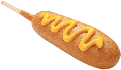 Corn Dog With Mustard Transparent Png - Corn Dog With Mustard