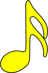 Music Note Pics Free Download - Yellow Music Notes With Transparent Background Png