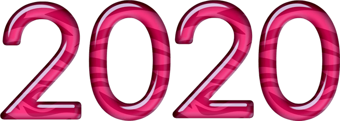 Number 2020 Png Transparent - 2020 Transparent Background Pink