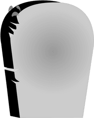 Rounded Tombstone With Sad Face Png - Clip Art