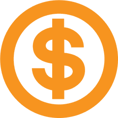 Download Hd Orange Dollar Sign - Dollar Sign Icon Orange Png