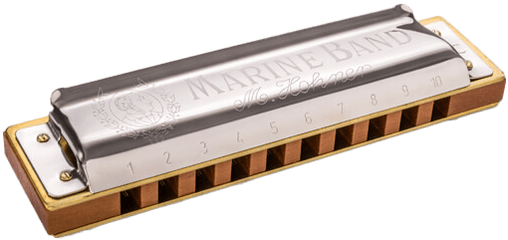 Fancy Harmonica Png File - Hohner Marine Band 1896