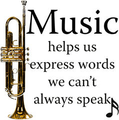 Trumpet Music Expresses Words Greeting Card - Fashion Png