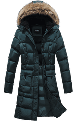 Mid Length Coat With Removable Hood - Fur Clothing Png