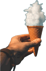 Transparent Jpg Creator - Hand Holding Ice Cream Cone Transparent Png