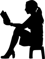 Woman Reading PNG Download Free