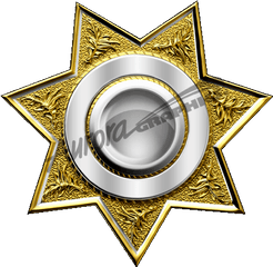 Sheriff Badge 3 - 8 Point Police Badge Png