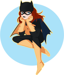 Quick Sketch Of Batgirl From Batman The - Cartoon Png