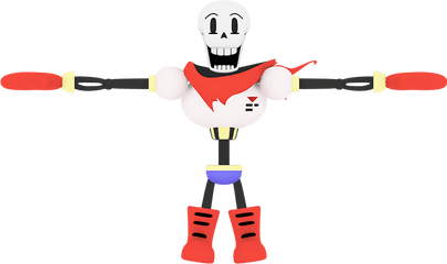 Edited - Papyrus Undertale T Pose Png