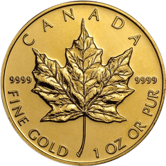 Gold Maple Leaf Coin - Gold Canadian Maple Leaf Png