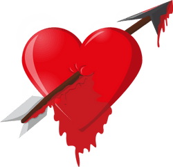 Free Heart Arrow Dripping Blood Png - Heart