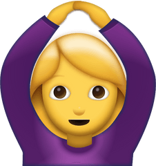 Woman Saying Yes Emoji [Free Download IOS Emojis] Icon Free Photo - Free PNG