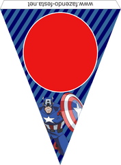 Download Decoracion De Capitan America - Captain America Party Banner Printable Png