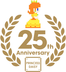 Princess Daisy 25th Anniversary By - Super Mario 25th Anniversary Soundtrack Png