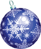 Blue Christmas Ornaments PNG File HD