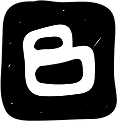 Scribble Social Blogger Logo Free - Dot Png