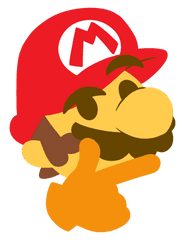 Mario Thinking - Mario Thinking Emoji Full Size Png Mario Emoji