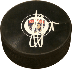 Sergei Bobrovsky Autographed Florida Panthers Hockey Puck - Solid Png