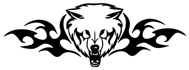 Amazing Tribal Bear Face Tattoo Design - Polar Bear Tribal Tattoos Png