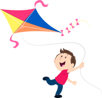 Makar Sankranti Cartoon Kite Smile For Happy Cake - Free PNG