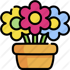 Flower Pot - Free Farming And Gardening Icons Happy Png