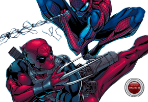 Spiderman And Deadpool Picture Free Transparent Image HQ - Free PNG