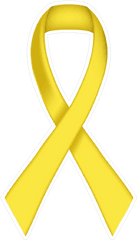 Thin Yellow Ribbon Die - Cut Sticker Cross Png