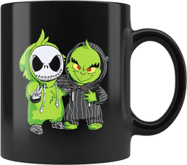 Funny Baby Jack Skellington And Grinch Mugs U2013 Customizedclothing - Jack Skellington And The Grinch Png