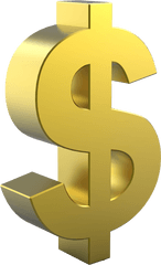 Download Free Golden United Gold Dollar Sign States Coin - Dollar Sign Gold Transparent Png