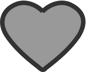 Vector Image Of Thick Blue Heart Icon Free Svg - Grey Heart Png