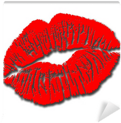 Lip Print Kiss Wall Mural Pixers - Illustration Png