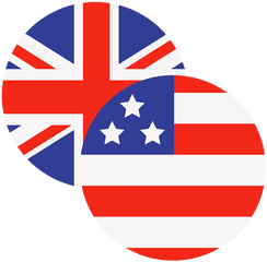 Usa And Uk Icons Ad Paid Icon - Black Union Jack Flag Png