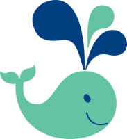 Cute Whale File - Free PNG