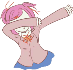 Download Freetoedit Dokidokiliteratureclub Natsuki Dab Lol - Dabbing Natsuki Png