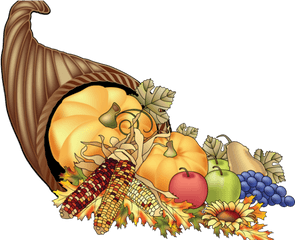 Small Cornucopia Clipart - Cornucopia Clip Art Png