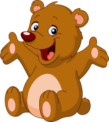 Brown Bear Polar Cartoon - Happy Bear Png Download Bear Clipart Png