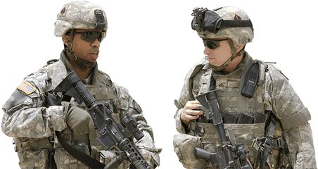 Download Soldier With Kevlar Vest Hd - African American And White Soldiers Png