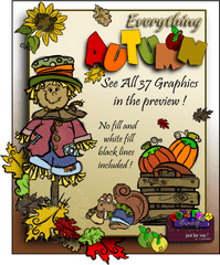 A Fun Colorful Set Of Clipart That Is Everything Autumn - Happy Png