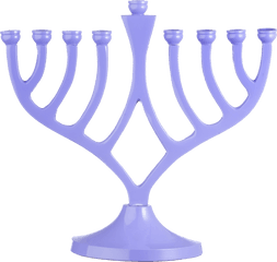 Menorah Purple - Hanukkah Png