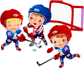 Kid Clipart Hockey - Play Ice Hockey Clipart Png