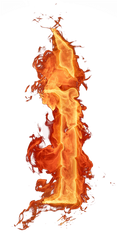 Fuego Sticker - Fire Letter I Png