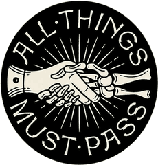 Allthings Mustpass Death Handshake Skeleton - Shaking Hands Skeleton Logo Png