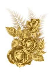 Download Png Transparent Gold Flowers Clipart - Golden Transparent Background Gold Flower Png