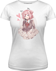 Natsuki And Flowers - New Natsuki Shirt Png