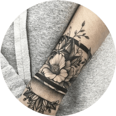 Download Tattoo Removal - Tattoo Flower Arm Band Png Image Wrist Cool Tattoos